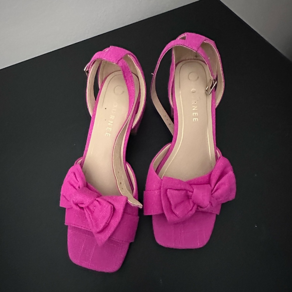 Pink Bow High Heels 2 inch